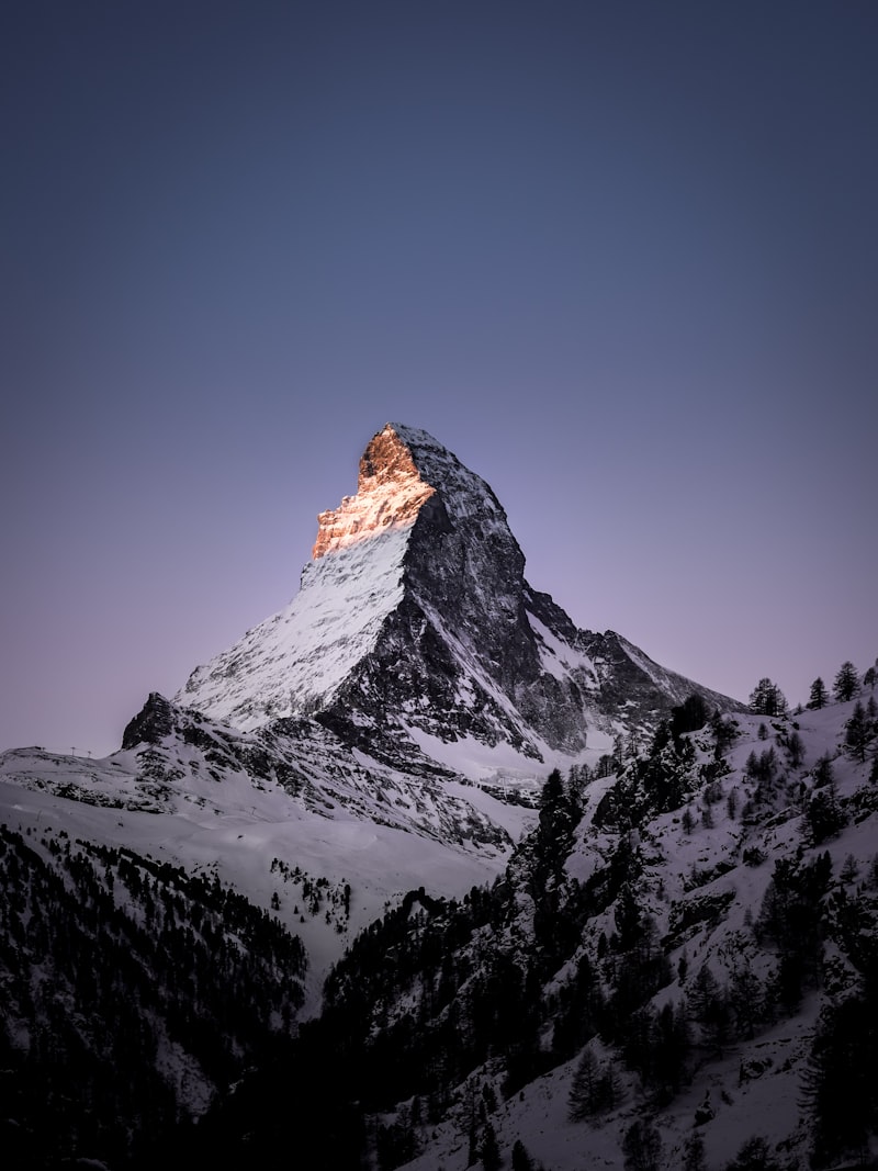 Switzerland — The Matterhorn at dusk
