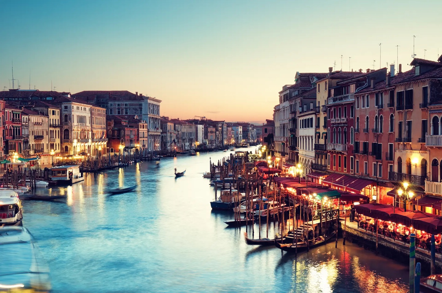 Venice — The Grand Canal at dusk